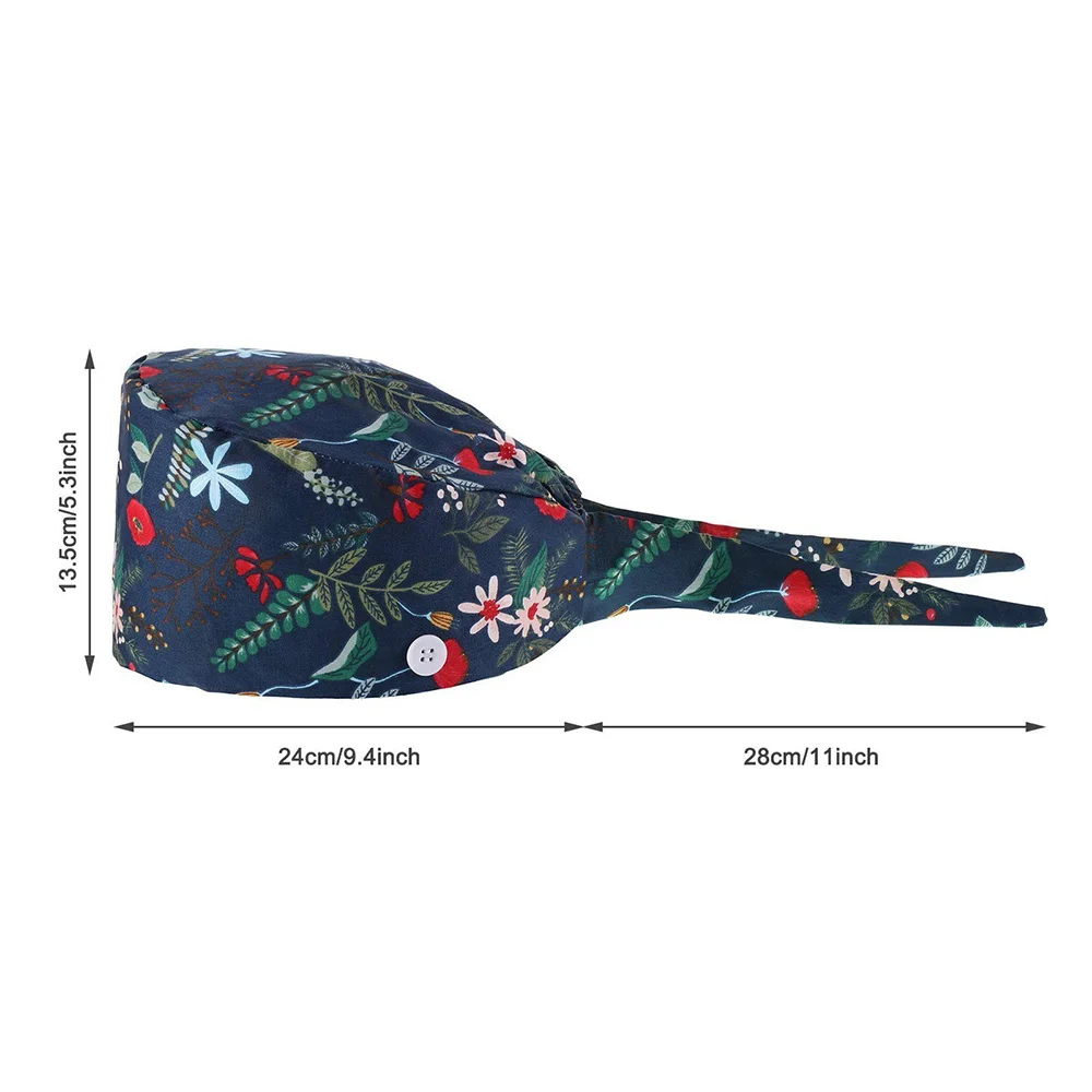 Berretto Scrub morbido unisex Stampa di cartoni animati Scrub Cappello per donna Cappello chirurgico Cappello da sala operatoria per donna e uomo Accessori infermieristici