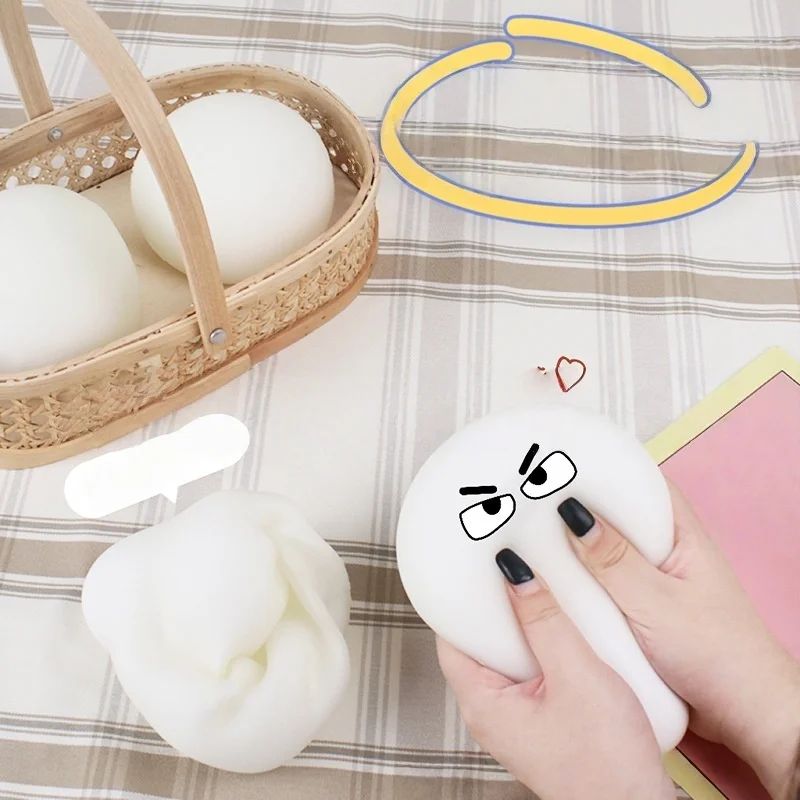Slow Rebound Thrust Relief Sensory Soft Bun Squeeze Ball Squishy Bread Stress Ball Fidget ornaments