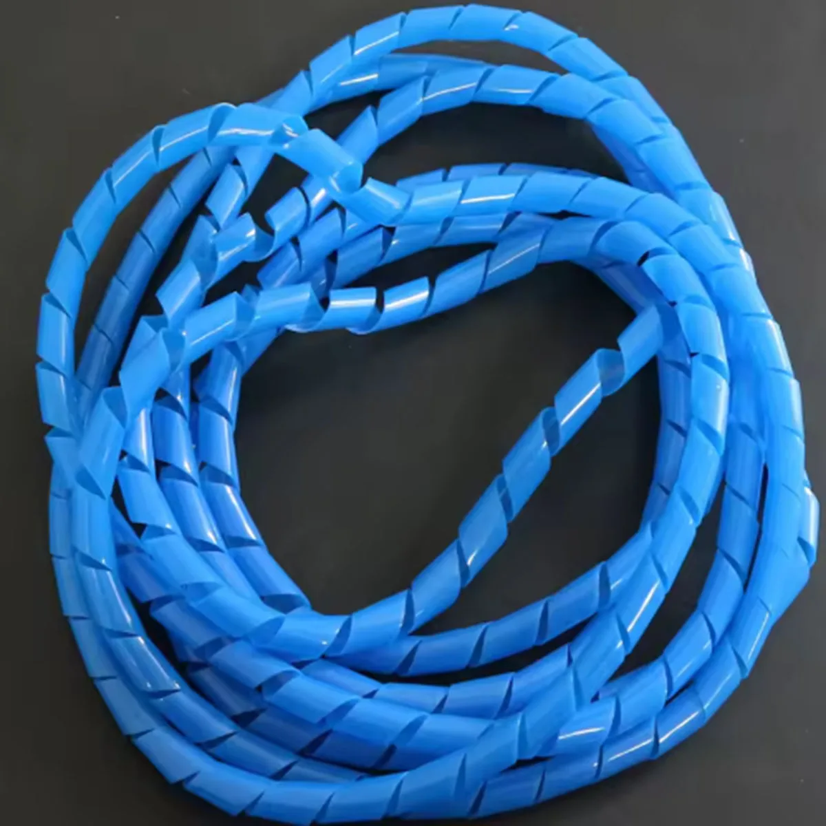 Heat Resistant Blue Teflon Spiral Wrap, PTFE Spiral Tube for Electrical Wire Protection