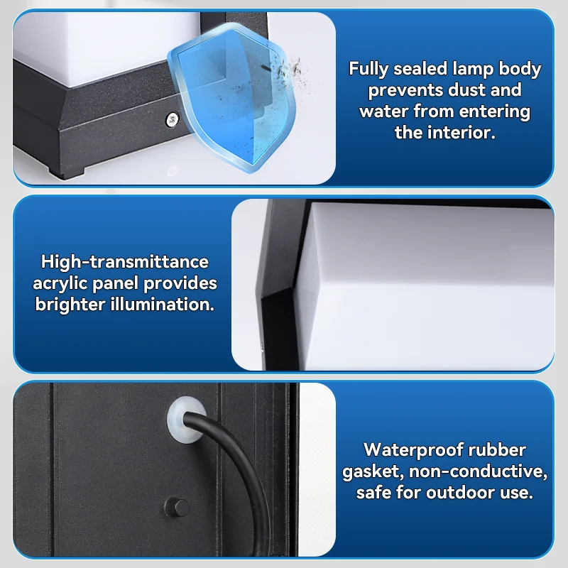 Led Outdoor Wall Light Ip65 Waterproof Wall Lamp Led Outdoor Lighting Porch Lights For Balcony Home Garden Light Bedroom 85-220V image 5