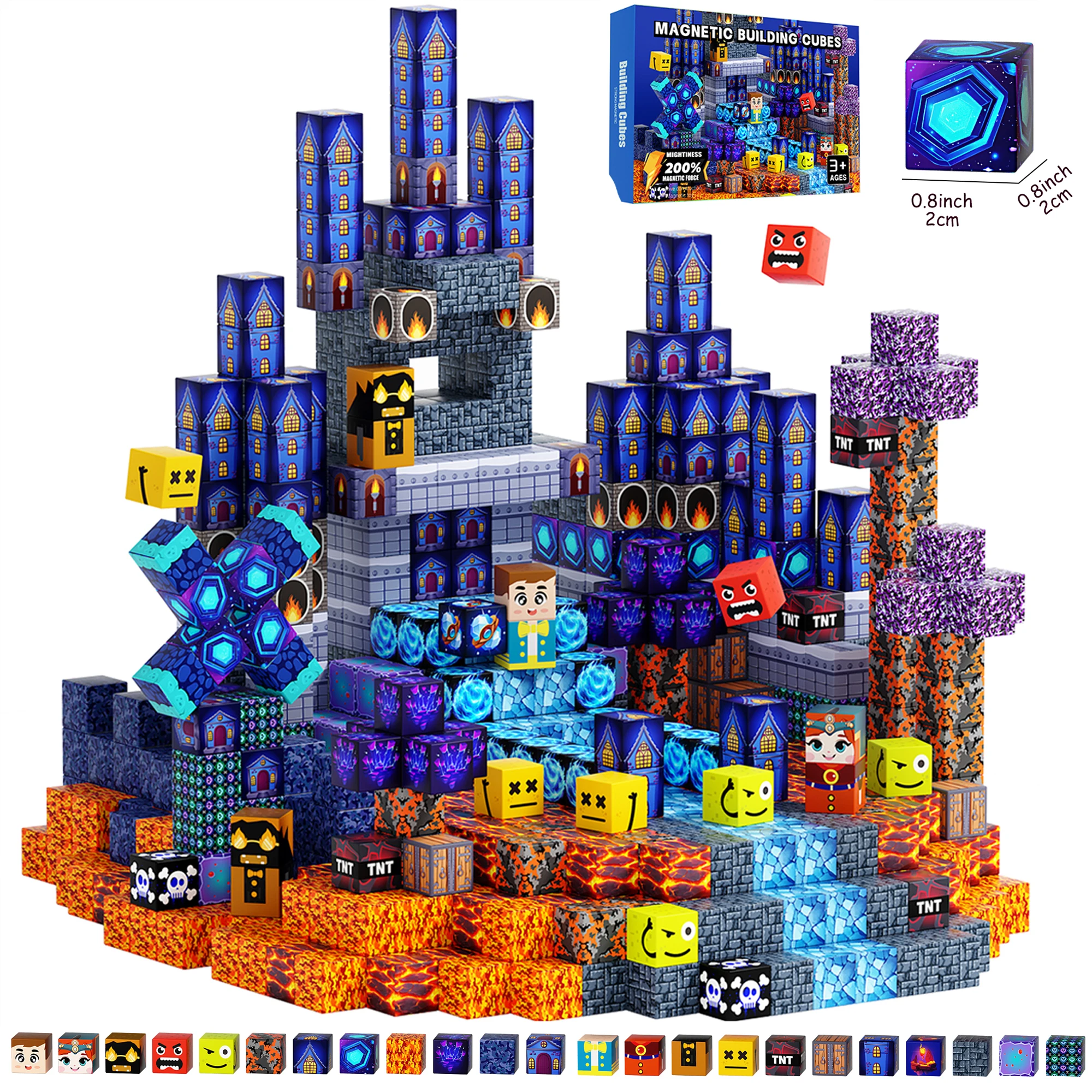 

Blue Princess Castle Magnetic Tiles, 150pcs Montessori STEM Toys for Girls Ages 3–8, Building Blocks for Creative & Sensory Play