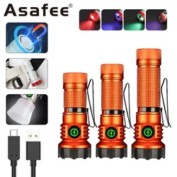 Asafee LED Strong Light Intense Lamp Magnetic Work Torch Rechargeable Lantern Outdoor Flashlight Waterproof Bag Clip Camping