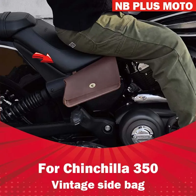 

【Premium】For Benda Chinchilla 350 side hanging bag automatic transmission modification accessories cycling retro cowhide water