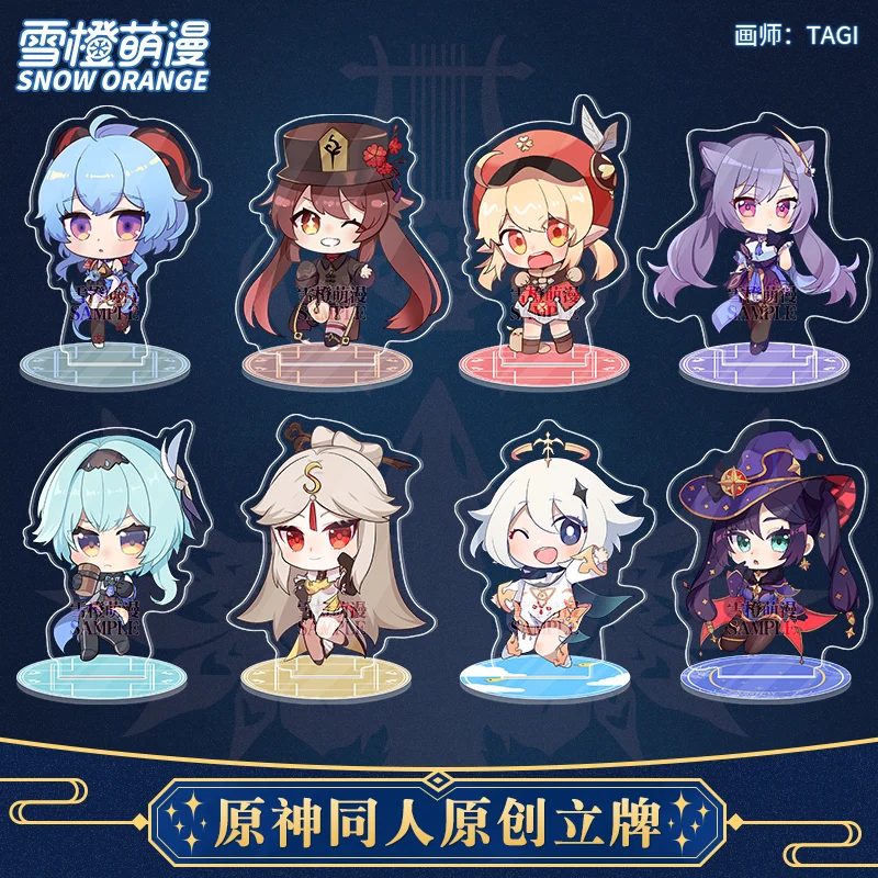 

Anime Genshin Impact Eula Klee Paimon Ganyu Mona Zhongli Hu Tao Keqing Ningguang Xiao Cosplay Acrylic standing sign decoration