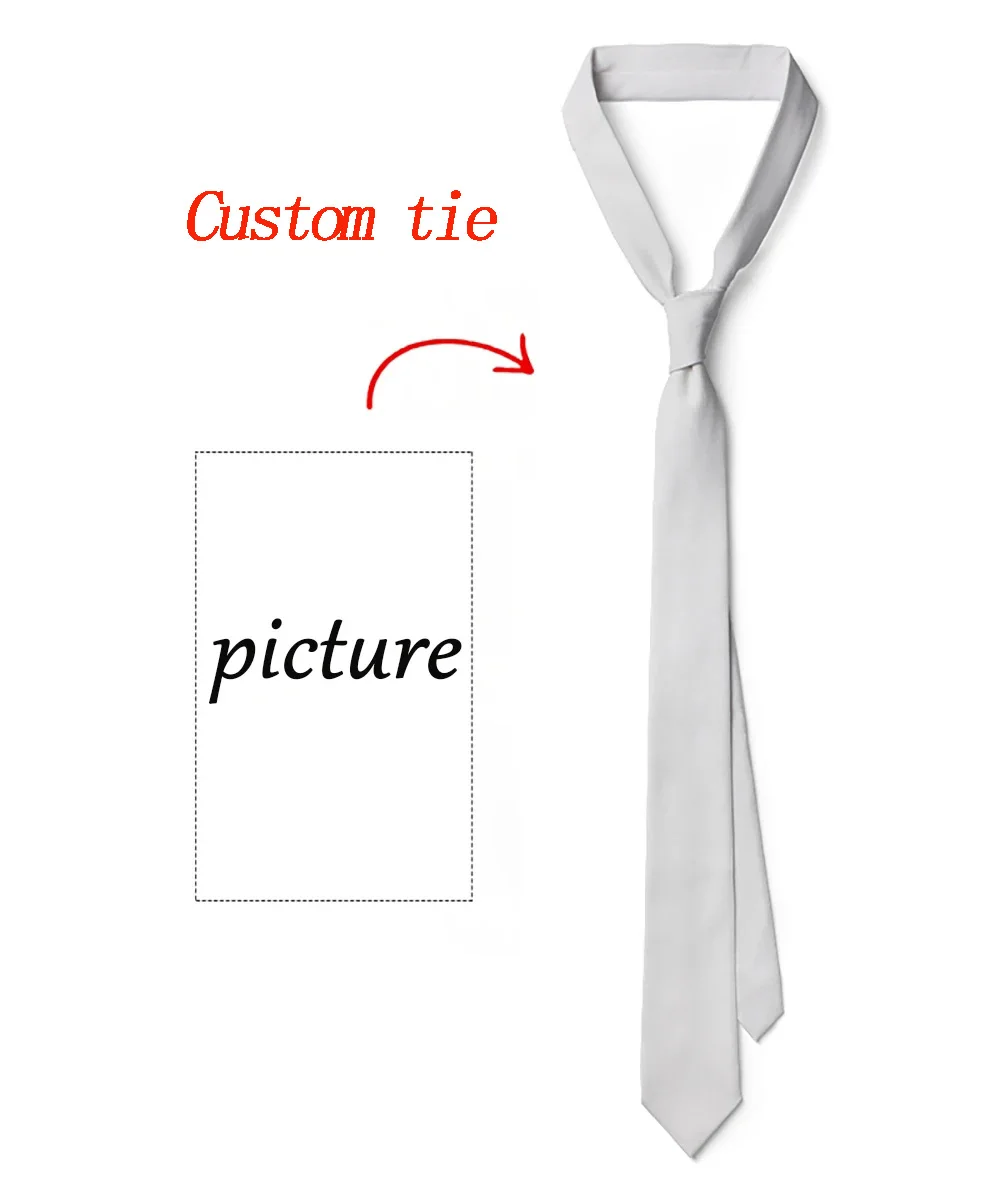 DIY private custom tie personalized logo picture custom tie casual party wedding shirt set accessories boutique gift