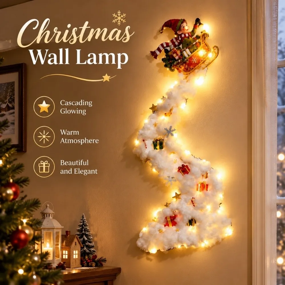 Cascading Glowing Angel Blessing Wall Light Star Durable Christmas Wall Lamp Beautiful and Elegant Warm Atmosphere