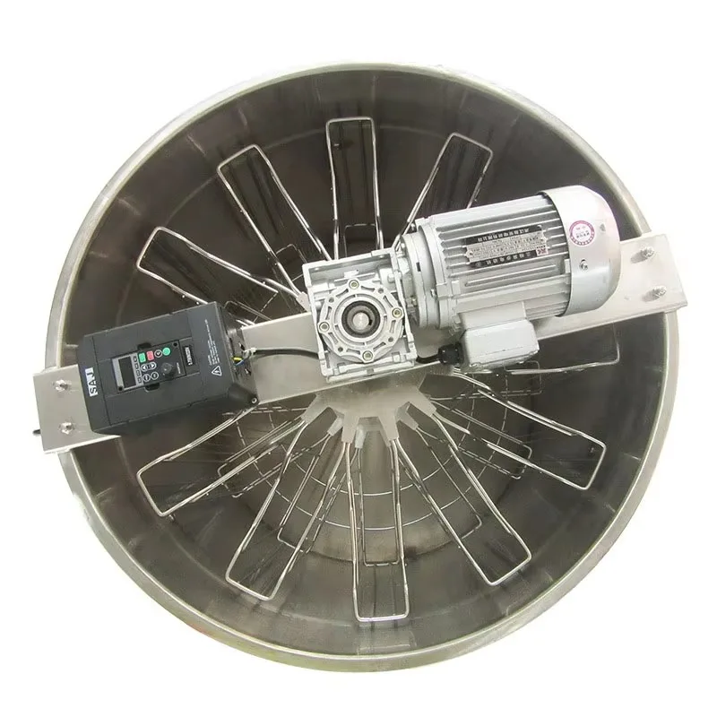 12 Frame Stainless Steel Honey Extractor | Motorized Radial Spinner with Adjustable Legs | Heavy Duty Beekeeping Supplies