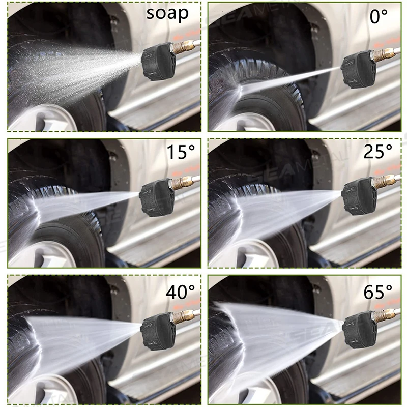 فوهة بخاخ غسيل السيارة عالي الضغط من SEAMETAL ، فوهة هواء ري قابلة للتعديل ، موصل سريع لحديقة السيارة والمنزل #4