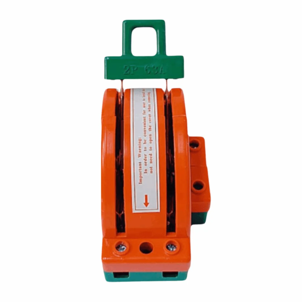 2 Pole Disconnect Knife Switch 63A 2 Way Double Throw Switch Dual Power 380V AC Bidirectional Switch For Household Appliances