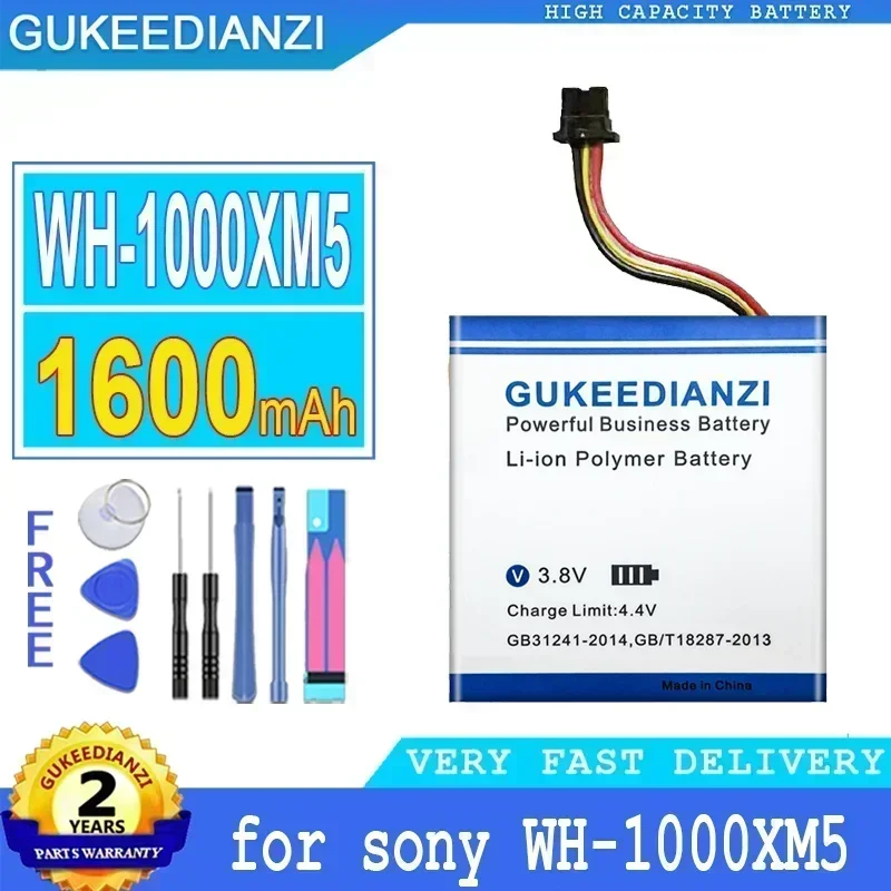 High Capacity 1600mAh Battery For sony WH-1000XM5 Bluetooth headphone 723741 + Tools