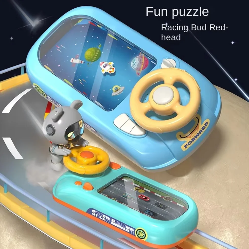 Kids Steering Wheel Driving Toy Dodge Vehicle Electronic Simulation Adventure Game with Music Sound Effects for Girl Boy