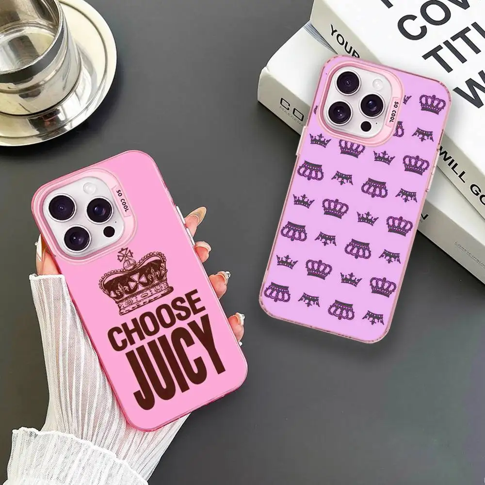 

Juicy couture Wallpaper Phone Case For iPhone 16,15,14,13,12,11,Mini,Pro,MAX Pink Matte Shockproof Cover