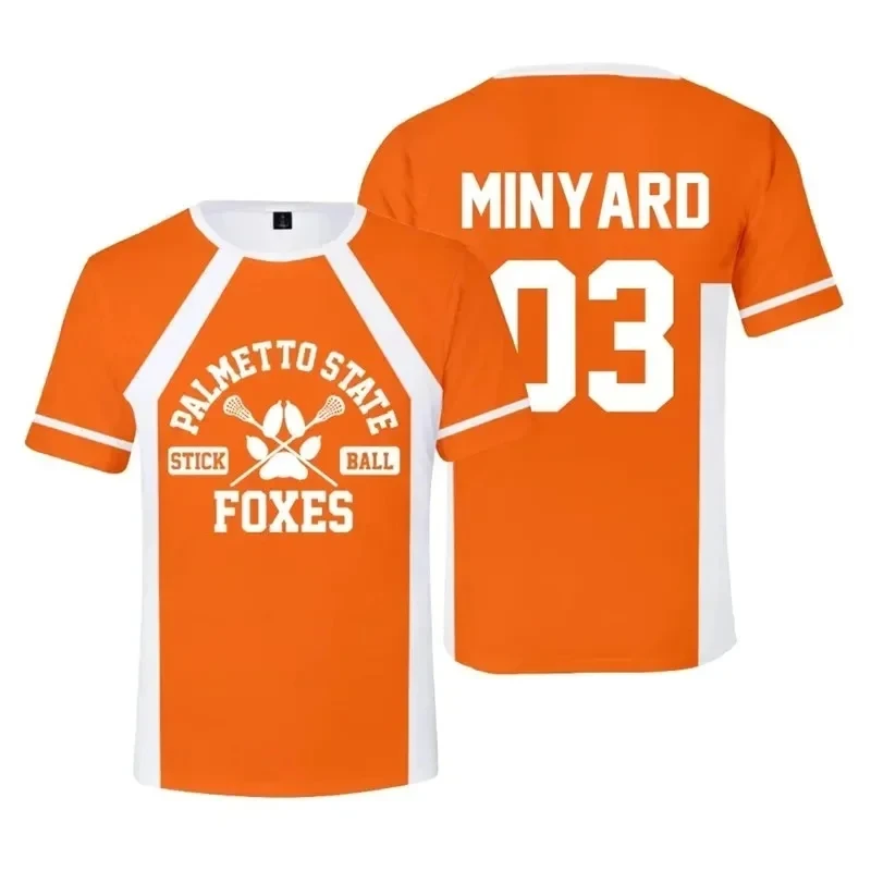 Kids Clothes Tees New The Foxhole Court Palmetto State Foxes Lacrosse Jersey Cosplay WILDS MINYARD 3D T-shirt Men/Women Clothes