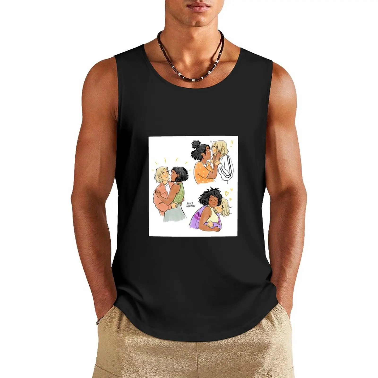 Tara and Darcy Tank Top t shirt gym summer Men's tops