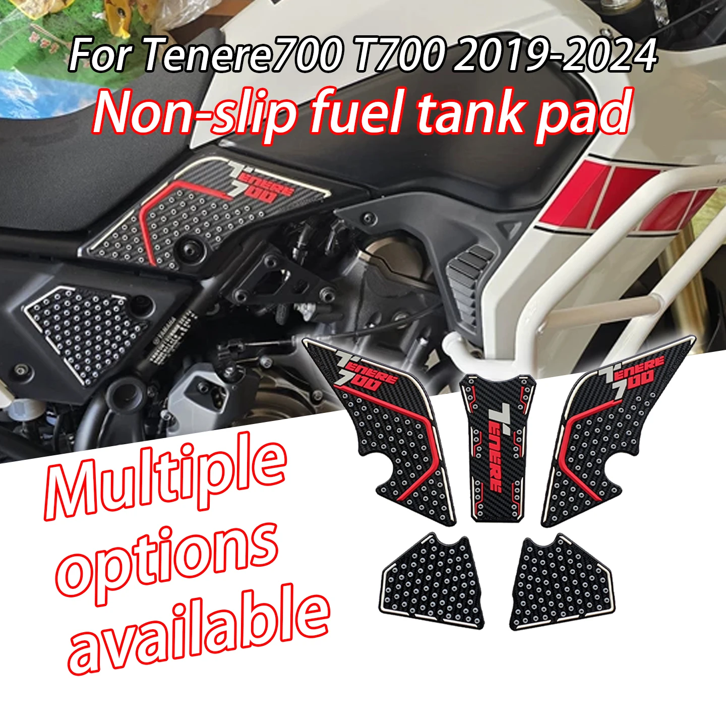 

Suitable for Yamaha Tenere 700 Adventure T700 XTZ700 fuel tank protective sticker, rubber tank grip pad, decorative insulation