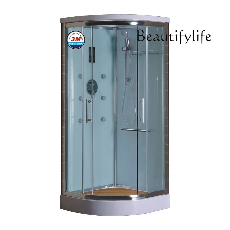 

Integral shower room arc fan bathroom 3mm nano self-cleaning dry and wet separation glass bath room
