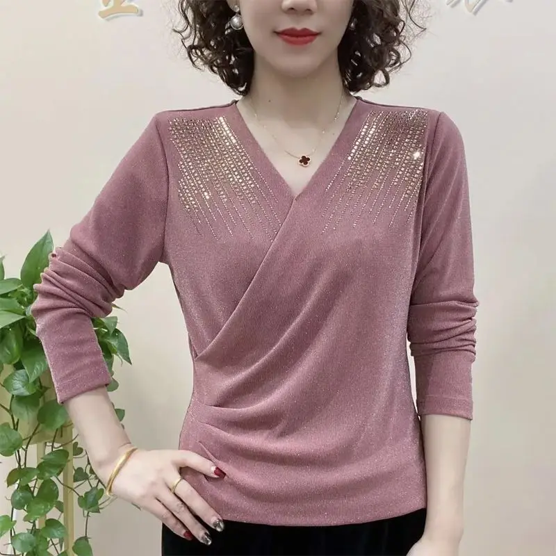 Spring Autumn New Mesh Fashion Women\'s Clothing T-Shirts Skinny Elegant Stylish All-match Korean Simplicity Trend Fashion Tops