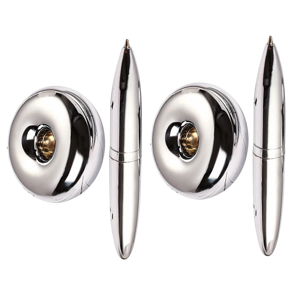 

2pcs Signature Pen Magnetic Writing Office Ballpoint Floating Smooth Metal For Men Stationery Gifts
