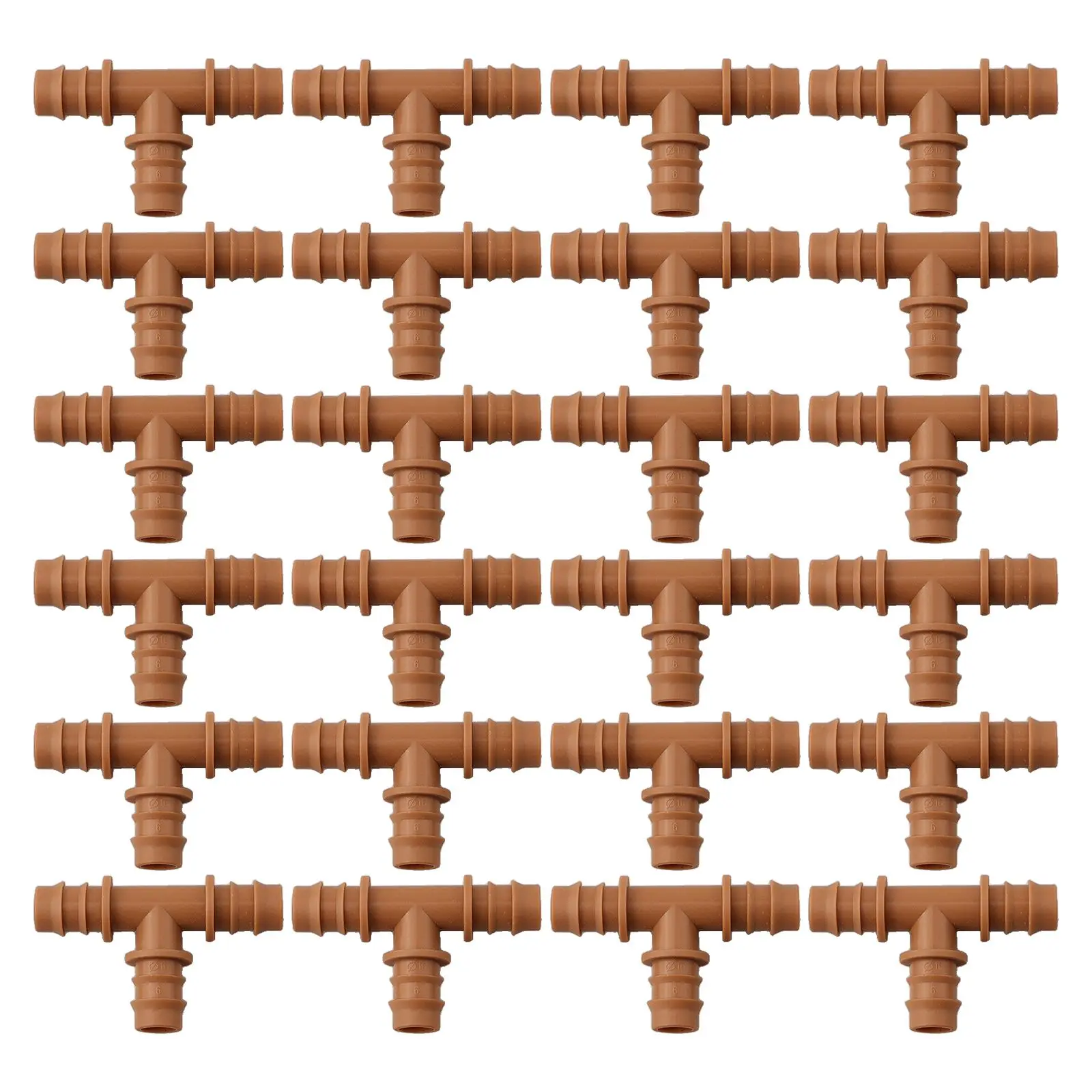 Easy Installation 16mm Barbed Tee Fittings for Efficient Drip Irrigation Pack of 24 Connectors for Garden Lawn Irrigation