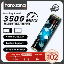 Fanxiang S500 Pro M.2 SSD NVMe 256GB 512GB 1TB 2TB SSD M.2 2280 PCIe3.0 SSD Internal Solid State Drive Disk for Laptop Desktop