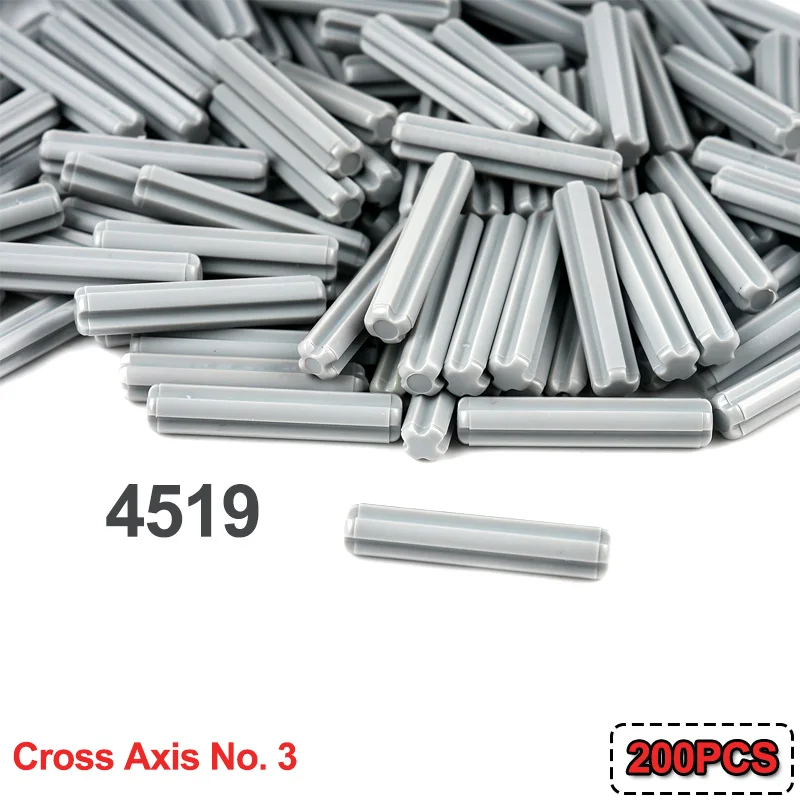 200 peças 4519 blocos de construção de tecnologia de eixo cruzado peças no. Montagem de 3 eixos cruzados conectam acessórios de brinquedos modelo de tijolos MOC