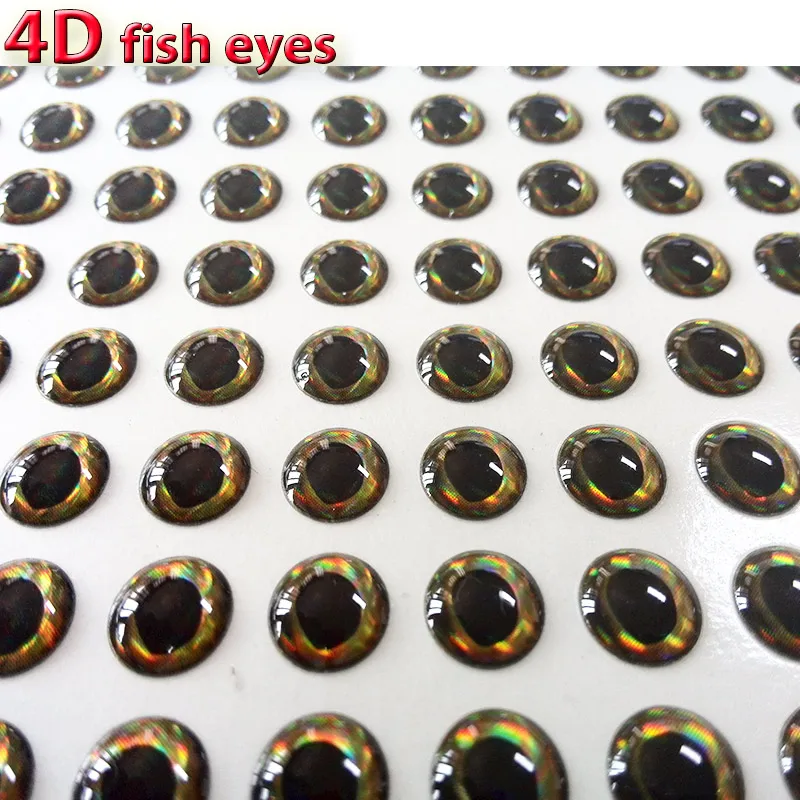 2023NEW 4D fish eyes fly fishing lure eye realistic holographic fly tying material size 3mm-12mm quantity:300pcs/lot
