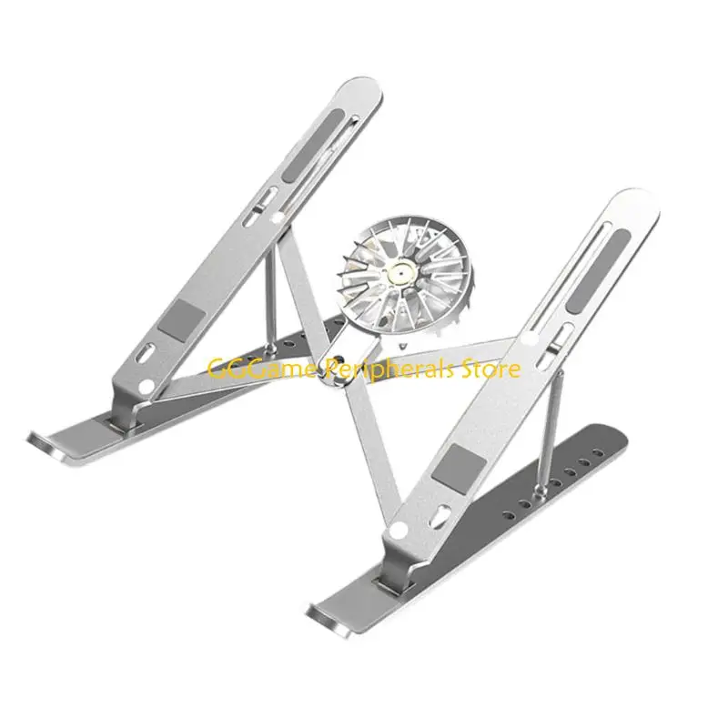 U55B 7 Adjustable Height Aluminum Laptop Cooling Stand Foldable For Notebook Tablets