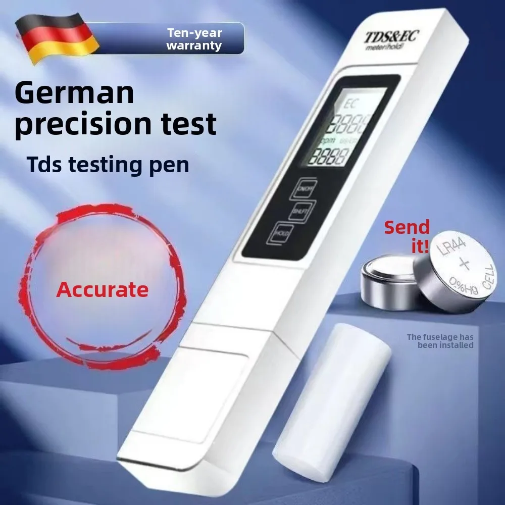Digital Water Quality Tester TDS EC Meter Range 0-9999 Multifunctional Water Purity Temperature Meter TEMP PPM Tester