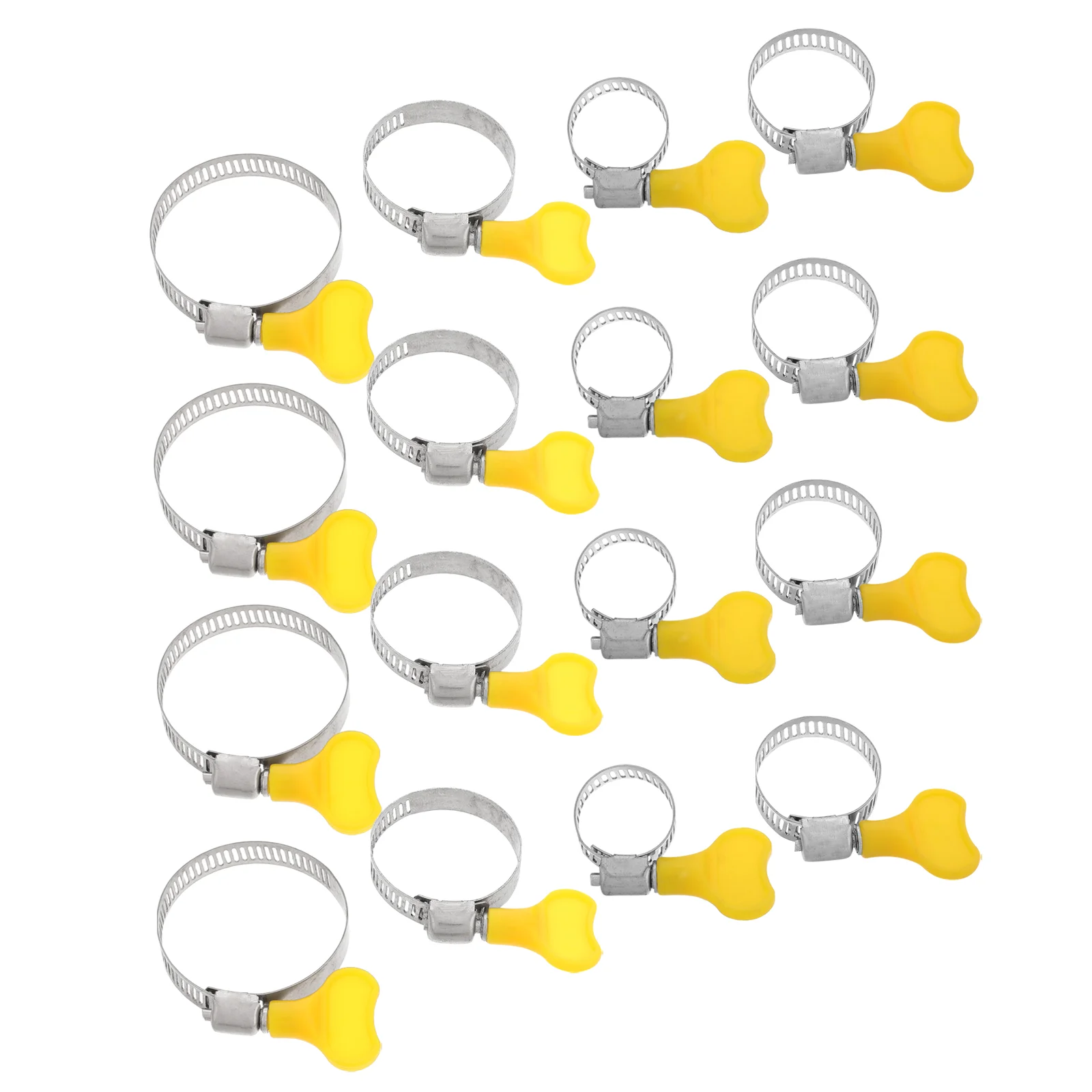 

16 Pcs Fixture Stainless Steel Handle Hose Clamp Toy Flowing Wire Garden Repair Fittings