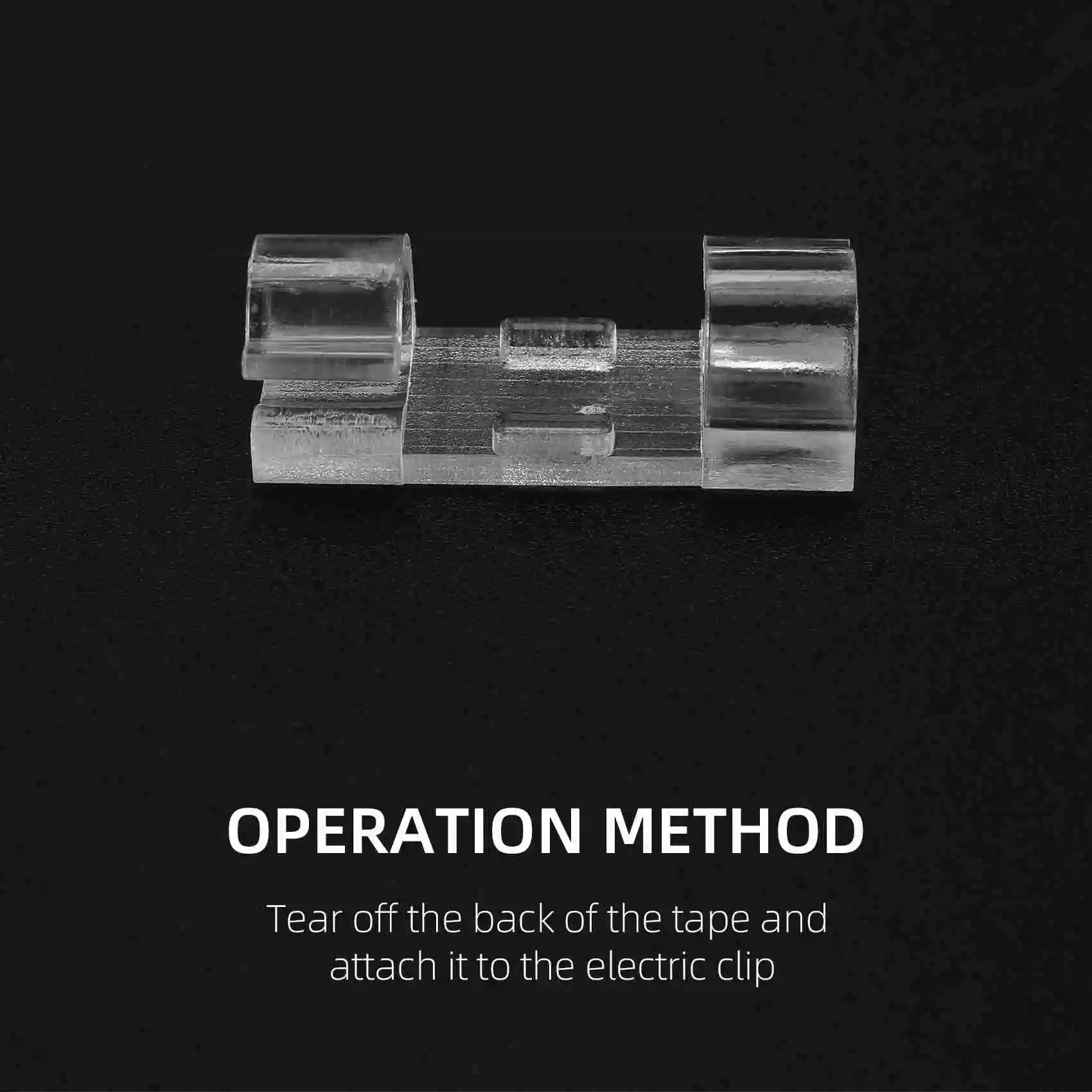 100PCS Cable Clips Wire Holder with Strong Self Adhesive Pads Plastic Cord Management Organiser Transparent