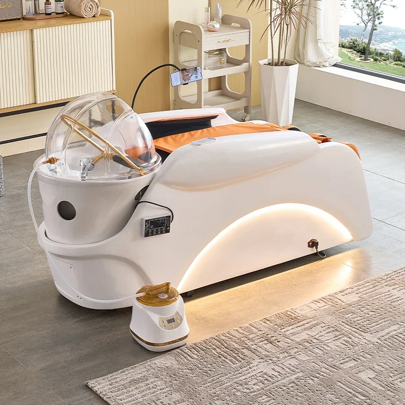 

Spa Hair Water Hoop Shampoo Bed Massage Japanese Scalp Treatment Stock Beauty Salon Chair Basin Stand Single Sleeping StylingA09