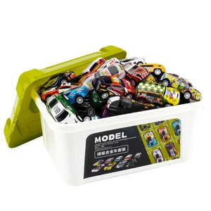 20 PCs verbinden laufende Autos Box Aufbewahrung Eisenblatt Auto beleuchtet mehrere Rebound -Sammlungen Auto Kinder Jungen Geschenke Geburtstag 10 Hauptverkaufswagen Eisen - №1