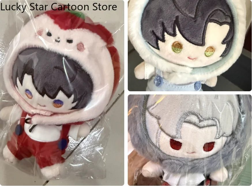 

Anime Love and Deepspace Caleb Sylus Rafayel Zayne Xavier 12CM Plushies Sitting Posture Plush Mascot Hat Clothes Dress Up Puppet
