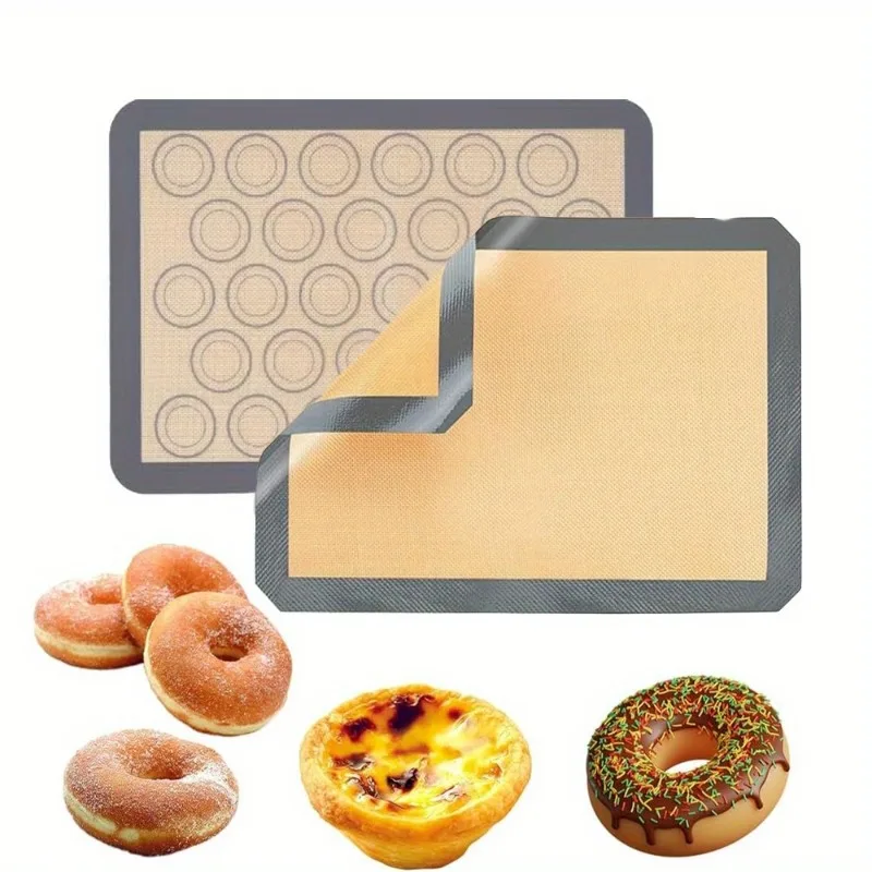 Wiederverwendbare Silikon-Backmatte, antihaftbeschichtet, für Backblech, hitzebeständig, für Kekse, Puff, Gebäck, DIY, Küche, Backgeschirr, Zubehör