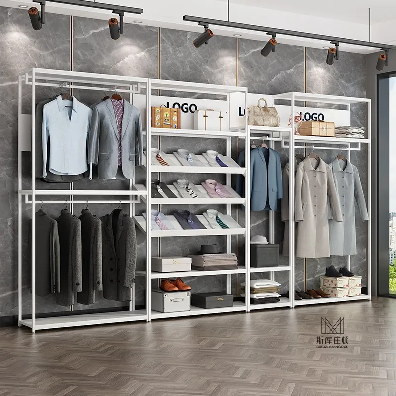 Clothing store display rack Women's clothing store shelf Special display rack Floor-to-ceiling hanging clothes rack
