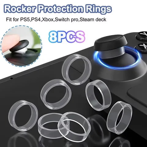 8 PCS Ring Cover Elastic Protective Rocker Rubber Ring For PS5/ PS4/…