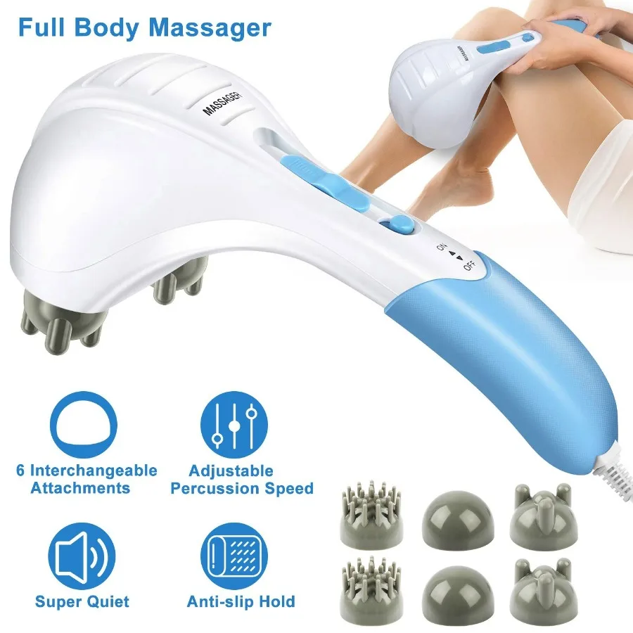 

Electric Massager Handheld Full Body Percussion Massager Double Vibrating Body Relax