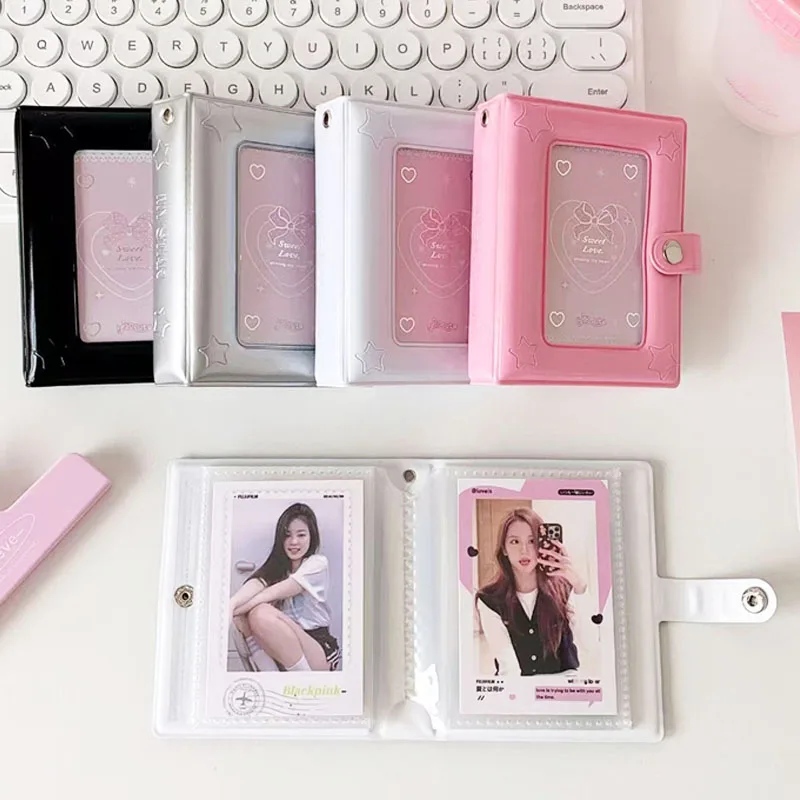 40 Slots Photo Album Collector Book Stars 3 Inch  Photocard Holder Card Holder Sweet Square Hollow INS Cartoon Album Card Binder