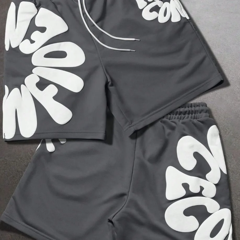 2026 Cross border Foreign Trade Men's Outwear Trendy Letter Printed Shorts Personalized High end Korean Edition Short