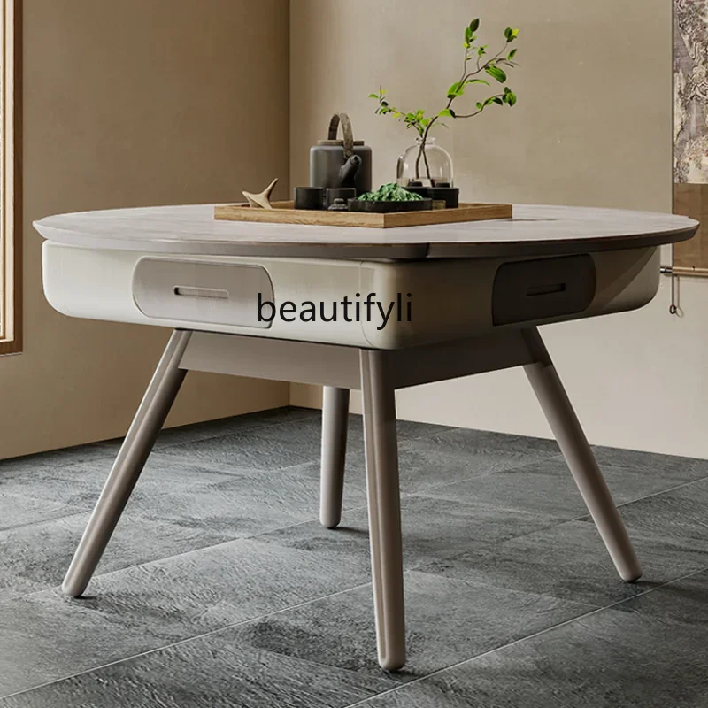 G1218 New Solid Wood Mahjong Machine Household Dining Table Dual-Use Electric Automatic Ash Bass Mahjong Table