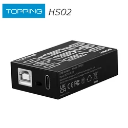 TOPPING HS02 USB 2.0 High Performance Audio Isolator with USB-B and Type C Input High Speed and Highly Compatible