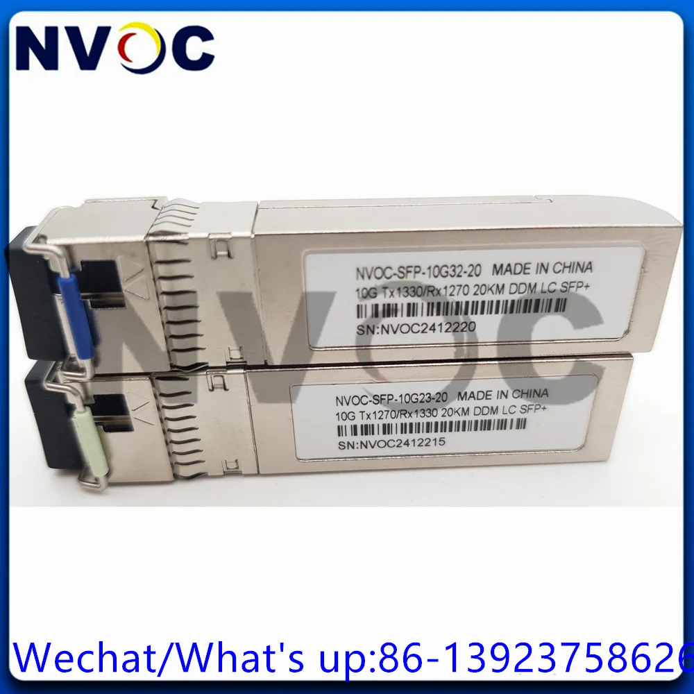 10Pair 1Core WDM Technology LR Module 10G 1270nm/1330nm 10KM 20KM DDM BiDi SFP+ LC SMF Simplex Single Fiber Optic Transceiver