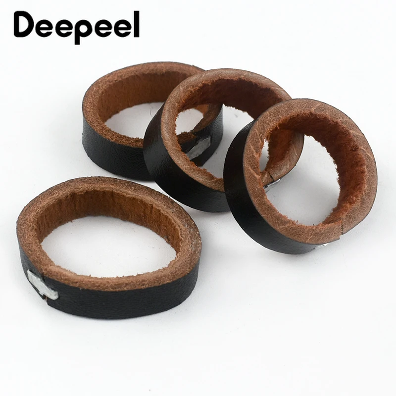 10/20Pcs Deepeel 40mm Belt Ring Leather Men's Waistband Loop Tail Fixed Rings for 38mm Belts DIY Leathers Crafts Accessories