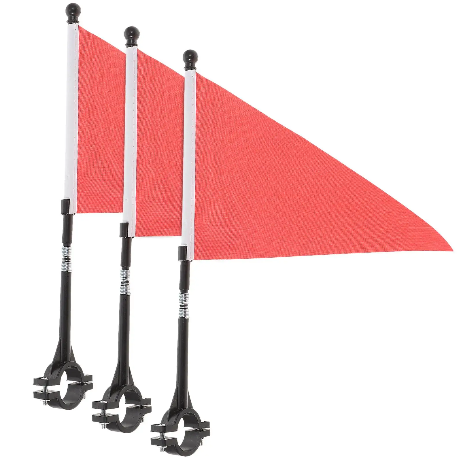 

3 Sets Bike Handlebar Flag Stroller Flag for Bicycle Kids Cycling Accessory Smooth Surface Without Burrs Durable Premium