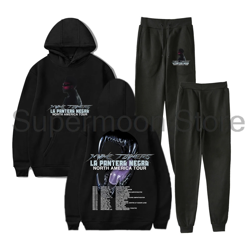 

Myke Towers North America Tour 2024 Hoodie Jogger Pants Two Piece Set Sweatshirts+Sweatpants Women Men's Set