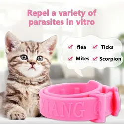 Cat Mite Elimination Collar Flea Removal Grooming Tools Pet Adjustable Neck Belt