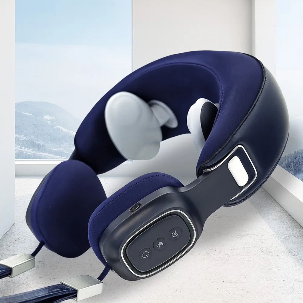 Alat Pijat Leher dan Bahu Portabel Smart Library dengan Fungsi Pemanas untuk Meredakan Nyeri dan Relaksasi