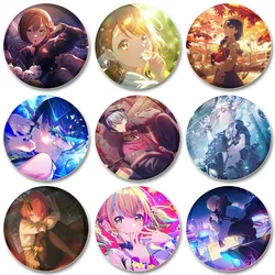 32/44/58mm Project SEKAI Round Brooch Clothing Bag Lapel Pin Souvenir Soft Button Decorative Hat Badge