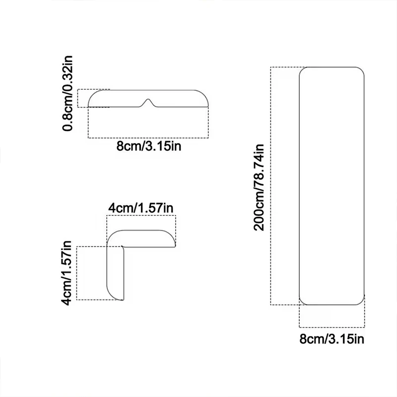 4/2M Garage Wall Guard Car Door Corner Protection Sticker,Thickened Self-adhesive Anti-collision Sticker,With Reflective Warning - view 4