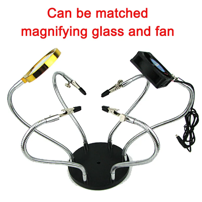 Welding auxiliary fixture with soldering iron frame Welding magnifying glass workbench with vise clamp universal clamp bracket